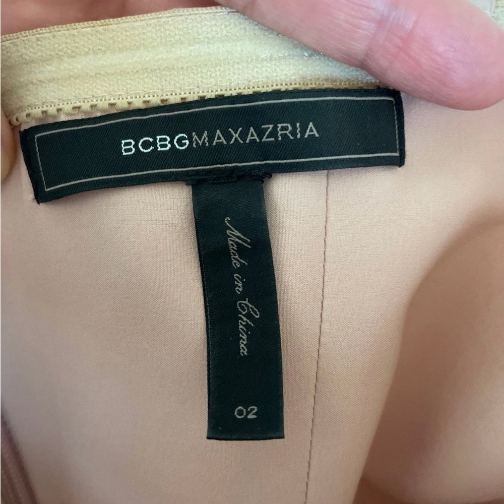 BCBGMaxAzria Blush One-Shoulder Ruffle Mini Dress - Picture 3 of 6